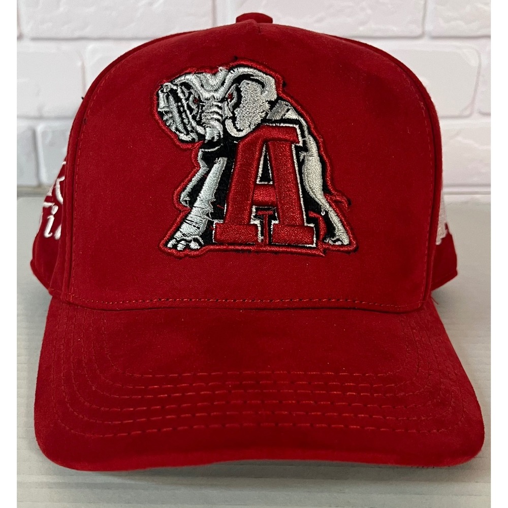 BlackPack Alabama Crimson Tide Hat Mens OSFM Red Faux Suede Snapback‎